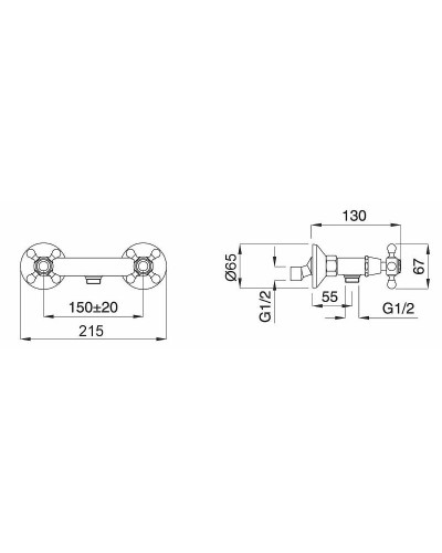 Смеситель для душа Migliore Lady 18839 Хром Золото