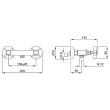 Смеситель для душа Migliore Princeton 19347 Бронза