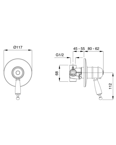 Смеситель для душа Migliore Oxford 19180 с термостатом Золото