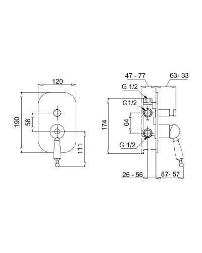 Смеситель для душа Migliore Oxford 19098 Бронза