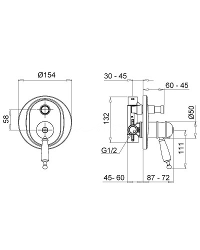 Смеситель для душа Migliore Oxford 19102 с термостатом Бронза