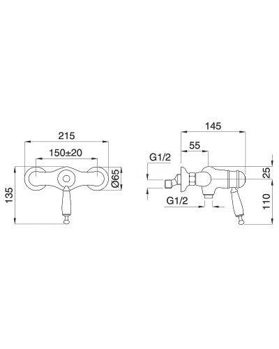 Смеситель для душа Migliore Oxford 19090 с термостатом Бронза