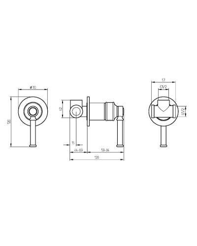 Смеситель для душа Migliore Ermitage Mini 30852 Черный матовый