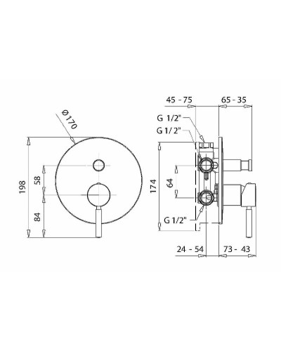 Смеситель для душа Migliore Fortis 30464 Черный матовый