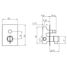 Смеситель для душа Migliore Kvant 25405 с термостатом Хром
