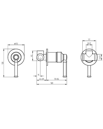 Смеситель для душа Migliore Ermitage Mini 30187 Бронза
