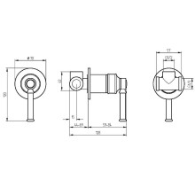 Смеситель для душа Migliore Ermitage Mini 30194 Бронза Орех