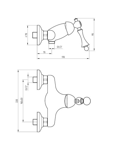 Смеситель для душа Migliore Bomond 30659 Хром