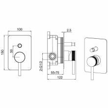 Смеситель для душа Allen Brau Priority 5.31011-BN Никель брашированный