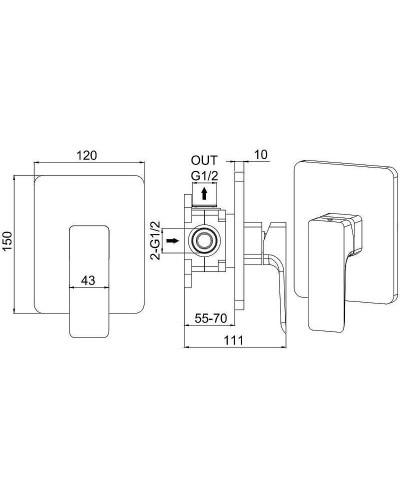 Смеситель для душа Allen Brau Infinity 5.21015-00 Хром