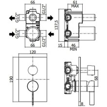 Смеситель для душа Paffoni Rock RO018CR Хром
