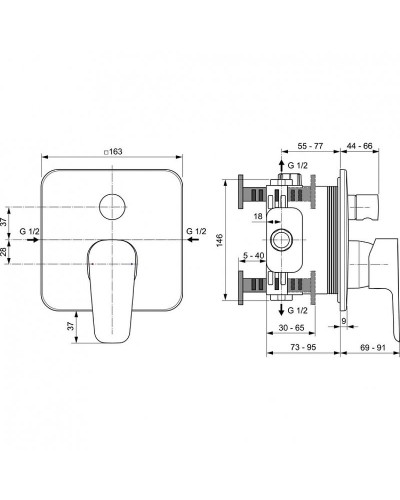 Смеситель для душа Ideal Standard Cerafine Model D A7348AA Хром
