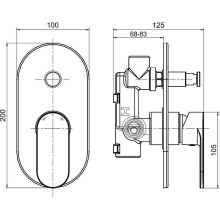 Смеситель для душа Koller Pool Round Arc RA10150 Хром