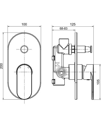 Смеситель для душа Koller Pool Round Arc RA10150 Хром
