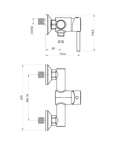 Смеситель для душа Koller Pool Orion OR0450 Хром