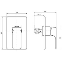 Смеситель для душа Koller Pool Neon Cube NC10450 Хром