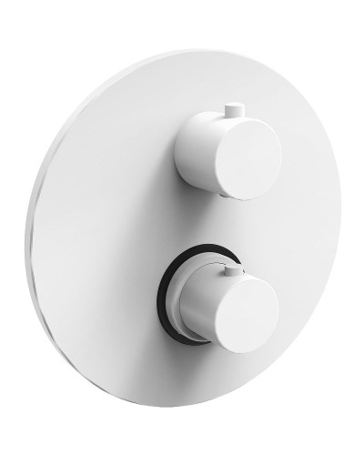 Смеситель для душа Paffoni Light LIQ019BO с термостатом Белый матовый