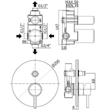 Смеситель для душа Paffoni Light LIG015HGSP Золото медовое брашированное