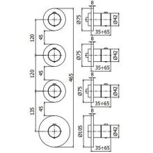Смеситель для душа Paffoni Modular Box MDE019NO с термостатом Черный матовый