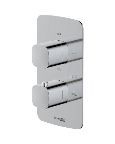 Смеситель для душа WasserKRAFT Naab 8644 Thermo с термостатом Хром