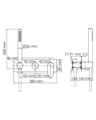 Смеситель для душа WasserKRAFT Dinkel 5877 Хром