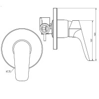 Смеситель для душа Damixa Jupiter 777500300 Черный матовый