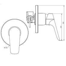Смеситель для душа Damixa Jupiter 777500300 Черный матовый