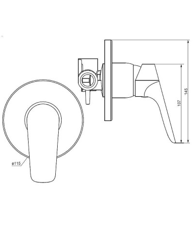 Смеситель для душа Damixa Jupiter 777500300 Черный матовый