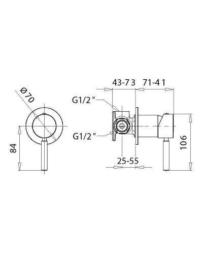 Смеситель для душа Migliore Fortis 31552 (30461) Черный матовый