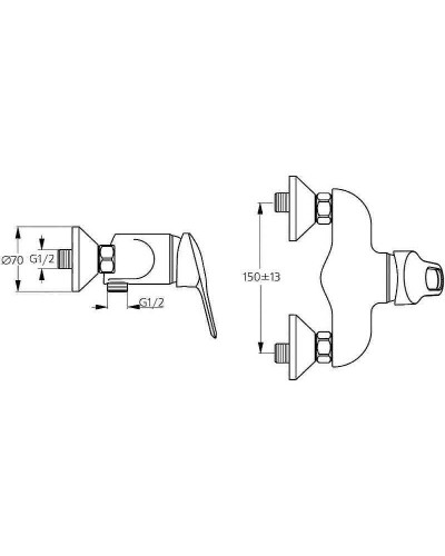 Смеситель для душа Ideal Standard San Remo B7528AA Хром