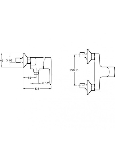 Смеситель для душа Jacob Delafon July E16029-4-CP Хром