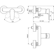 Смеситель для душа Ideal Standard Tyria BC156AA Хром