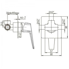 Смеситель для душа Paini Bari RTCR690 Хром