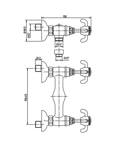Смеситель для душа Paini Ornellaia 87CR511 Хром