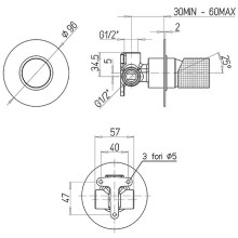 Смеситель для душа Paini Cox Grip 7GPJ690 Золото матовое
