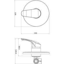 Смеситель для душа Orange OneLife P11-400cr Хром