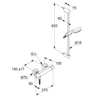 Термостат для душа Kludi Logo 6857505-00