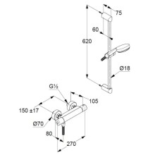 Термостат для душа Kludi Logo 6857505-00