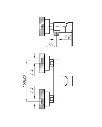 Смеситель для душа Noken Hotels N194710509