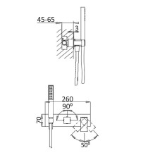 Смеситель для душа Cezares Porta PORTA-VDM2-01 Хром