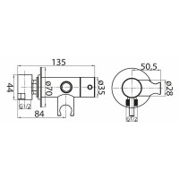 Смеситель для душа Cezares Czr CZR-DA1-NOP Черная матовая