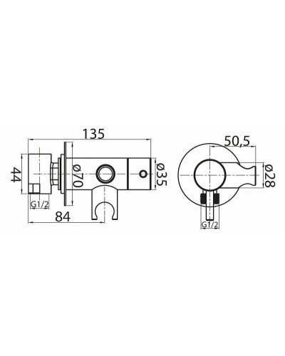 Смеситель для душа Cezares Czr CZR-DA1-NOP Черная матовая