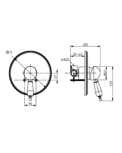 Смеситель для душа Boheme Medici Ripresa 305-BSW Бронза