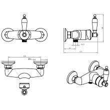 Смеситель для душа Boheme Vogue 204-MR-B Бронза