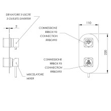 Смеситель для душа Remer X-Style X93KBCFP Черный хром брашированный