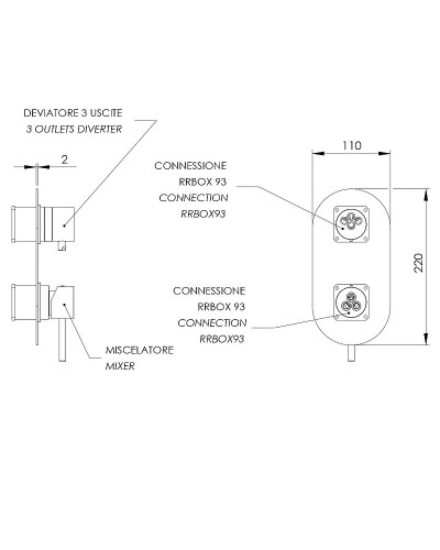 Смеситель для душа Remer X-Style X93KBNO Черный матовый