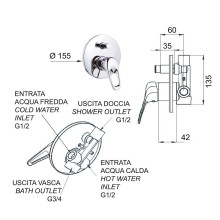 Смеситель для душа Remer Remix R09 Хром