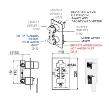 Смеситель для душа Remer Qubica Q937 Хром