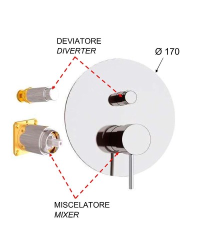 Смеситель для душа Remer X-Style X09KBNO Черный матовый
