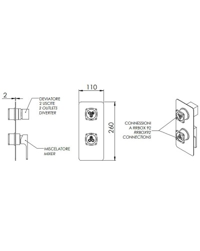 Смеситель для душа Remer Absolute AU92KBDO Золото